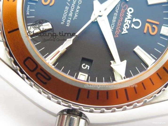 0404 Planet Ocean SS Bp Maker 45mm Orange Bezel On SS Bracelet A DailyWear 8216